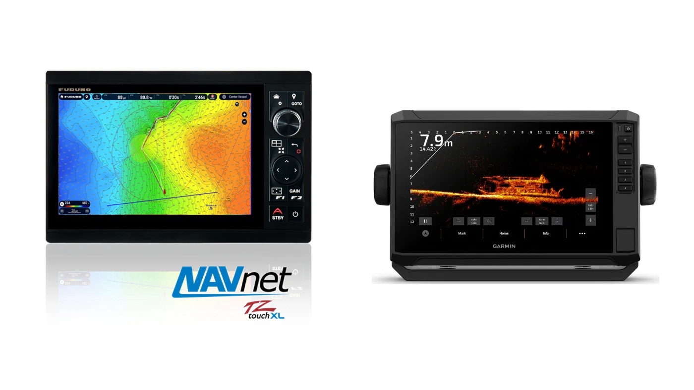 Furuno TZT10X and Garmin ECHOMAP UHD2 94sv; product comparison