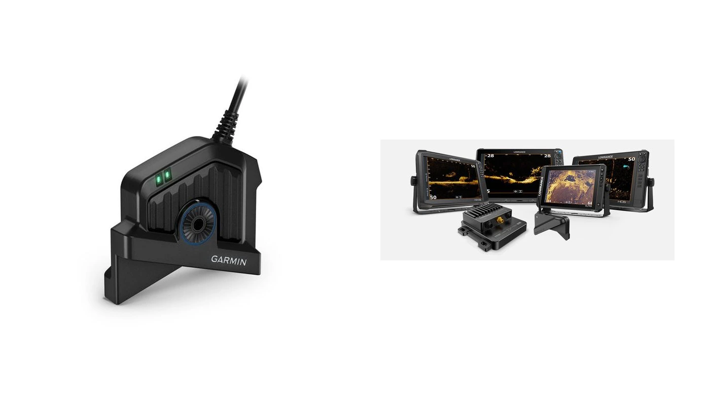 Garmin LiveScope 2 LVS44 and Lowrance ActiveTarget 2 XL; product comparison
